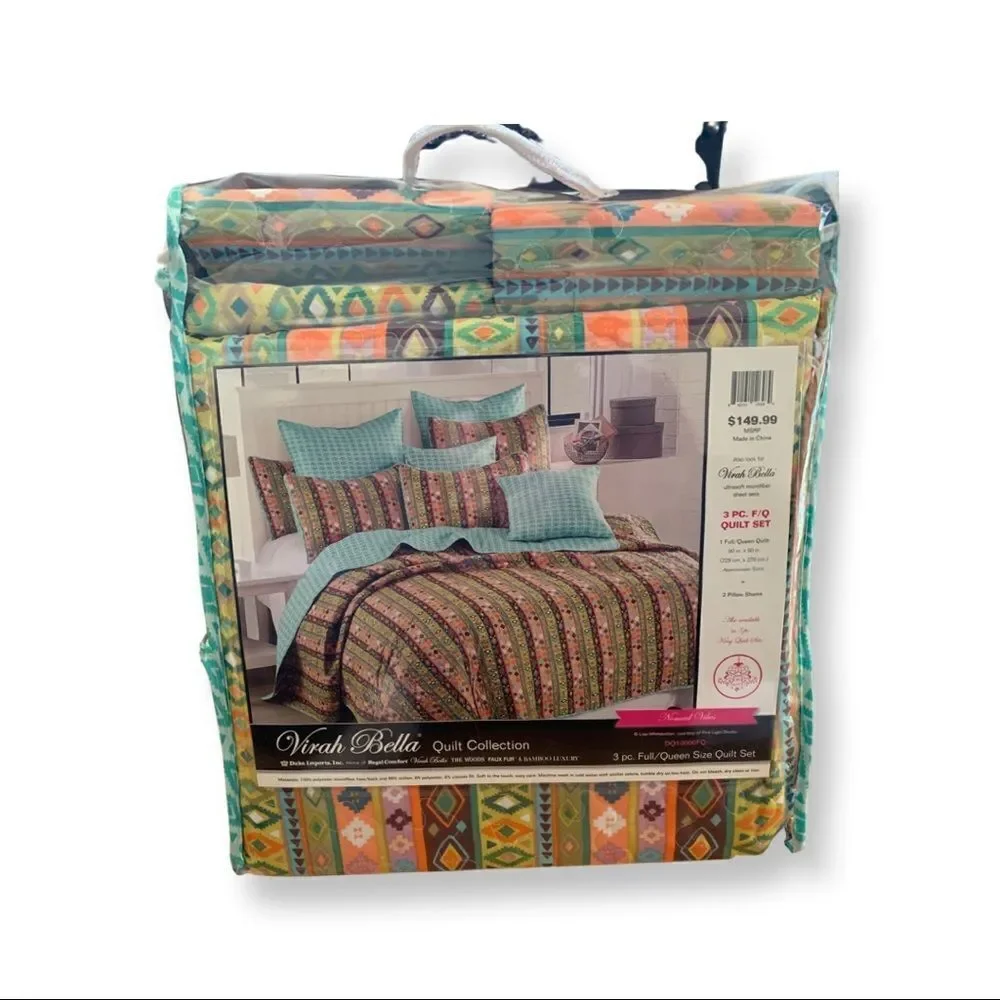 Quilt Bedding Set in Full/Queen by Virah Bella
